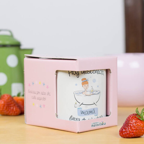 Taza de Café Personalizada. Hoy desconecto, mamá fuera de cobertura - Imagen 3