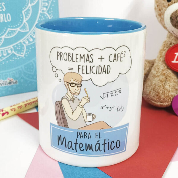 Taza Problemas + café = Felicidad para el matemático