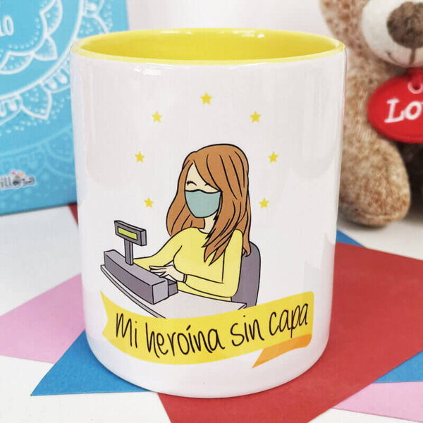 Taza Mi heroína sin capa - Cajera