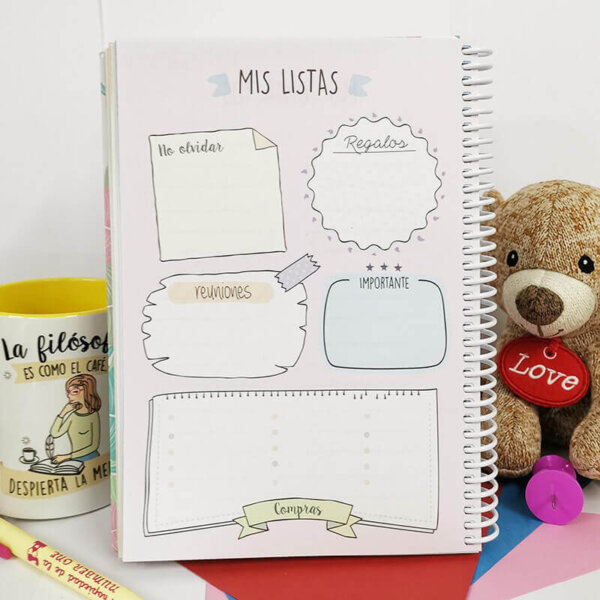 Agenda Escolar 2019-2020 (Semana Vista) - Diseño Hojas - Imagen 5